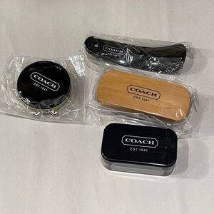 Coach travel shoes shine kit new